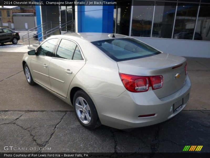 Champagne Silver Metallic / Jet Black/Titanium 2014 Chevrolet Malibu LS