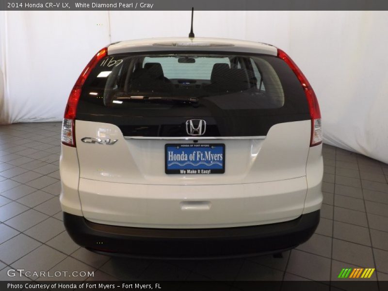 White Diamond Pearl / Gray 2014 Honda CR-V LX
