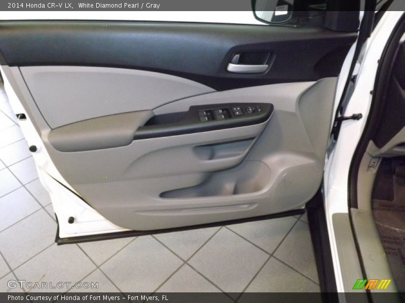 White Diamond Pearl / Gray 2014 Honda CR-V LX