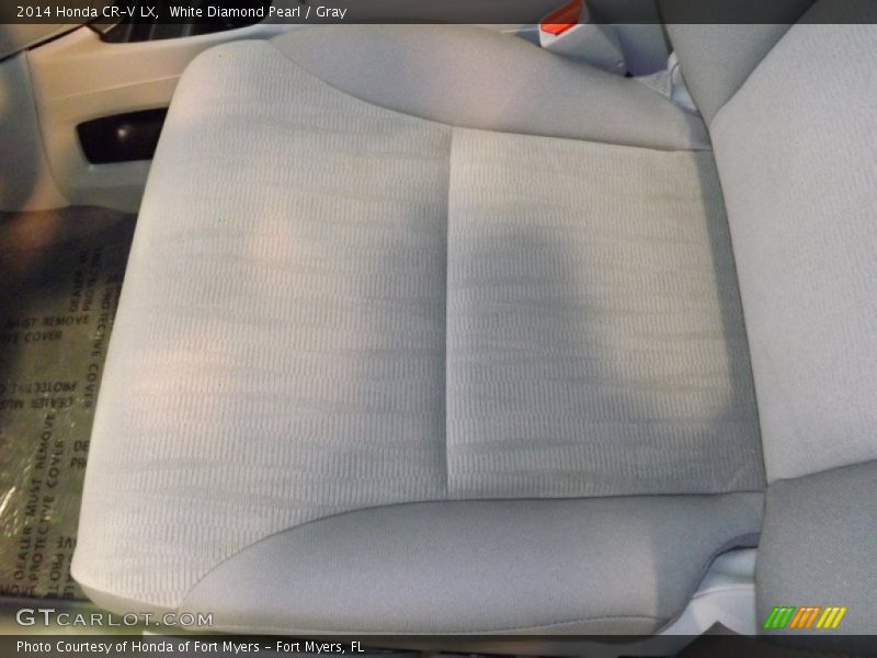 White Diamond Pearl / Gray 2014 Honda CR-V LX