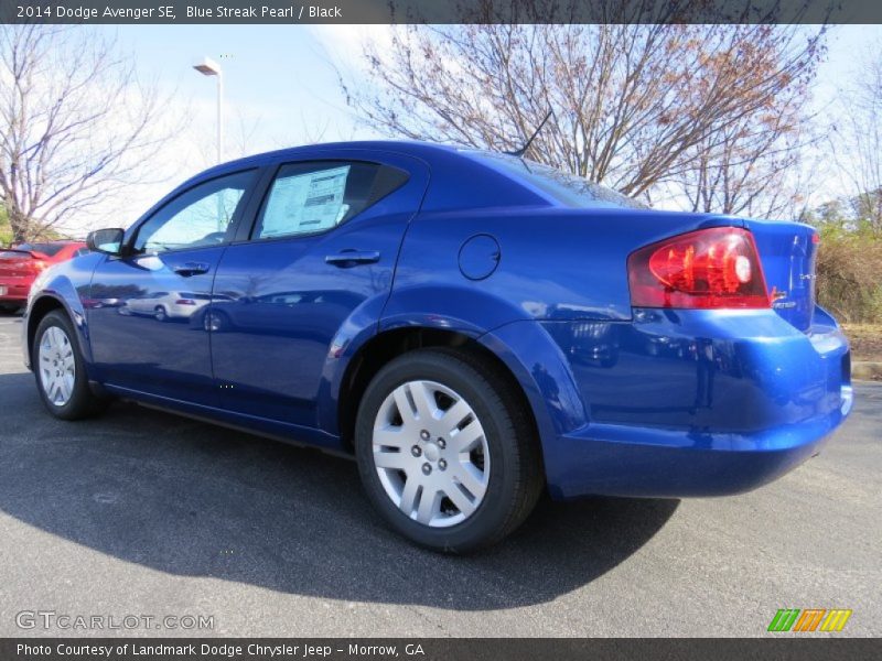 Blue Streak Pearl / Black 2014 Dodge Avenger SE