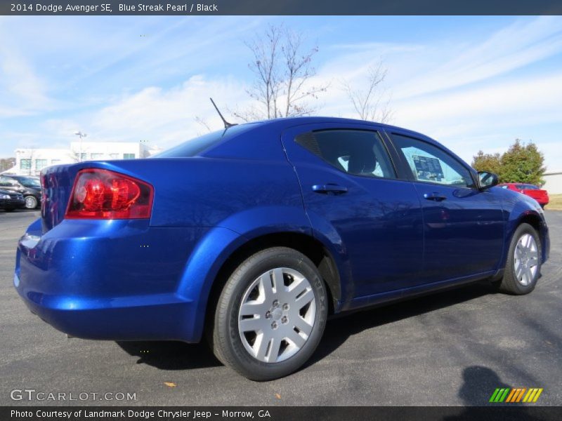 Blue Streak Pearl / Black 2014 Dodge Avenger SE