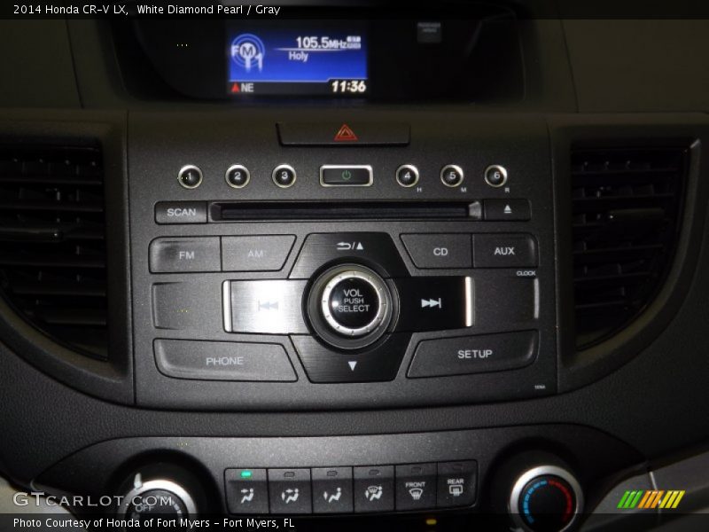 White Diamond Pearl / Gray 2014 Honda CR-V LX