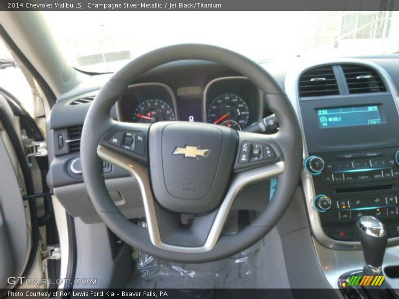 Champagne Silver Metallic / Jet Black/Titanium 2014 Chevrolet Malibu LS