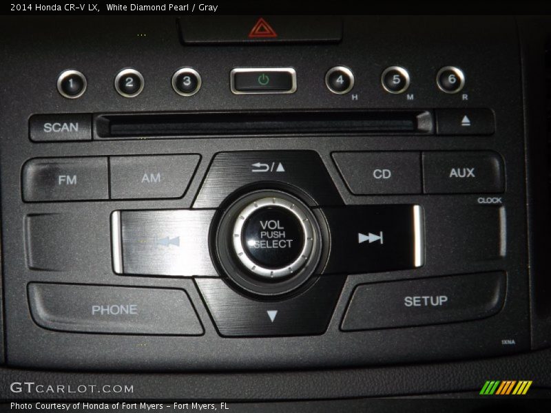 White Diamond Pearl / Gray 2014 Honda CR-V LX