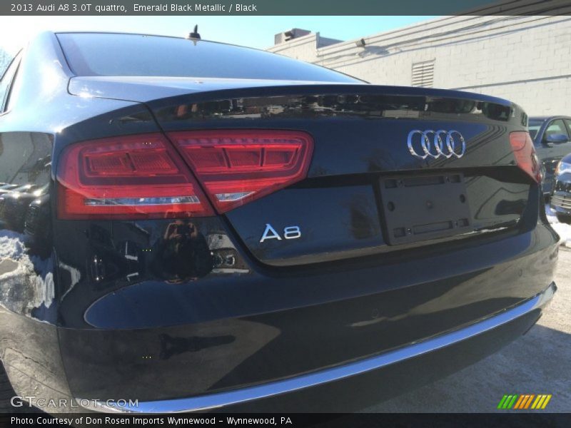 Emerald Black Metallic / Black 2013 Audi A8 3.0T quattro