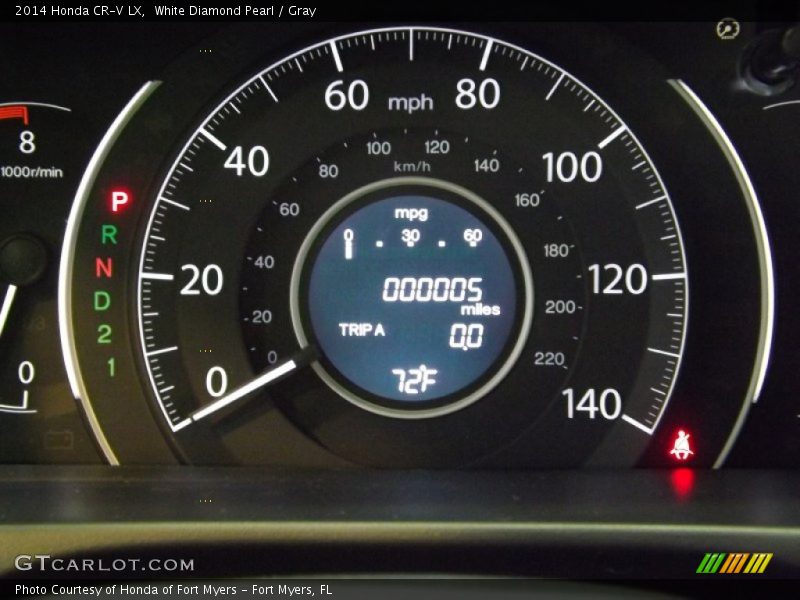 White Diamond Pearl / Gray 2014 Honda CR-V LX