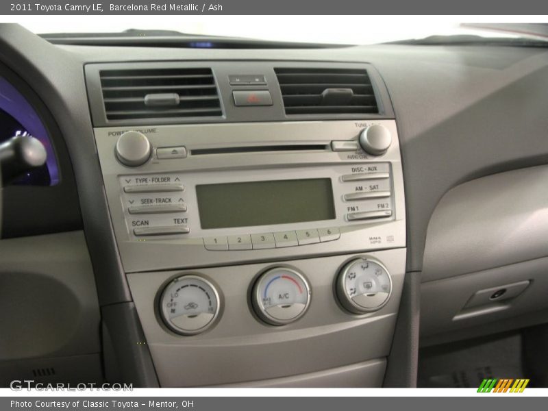 Barcelona Red Metallic / Ash 2011 Toyota Camry LE