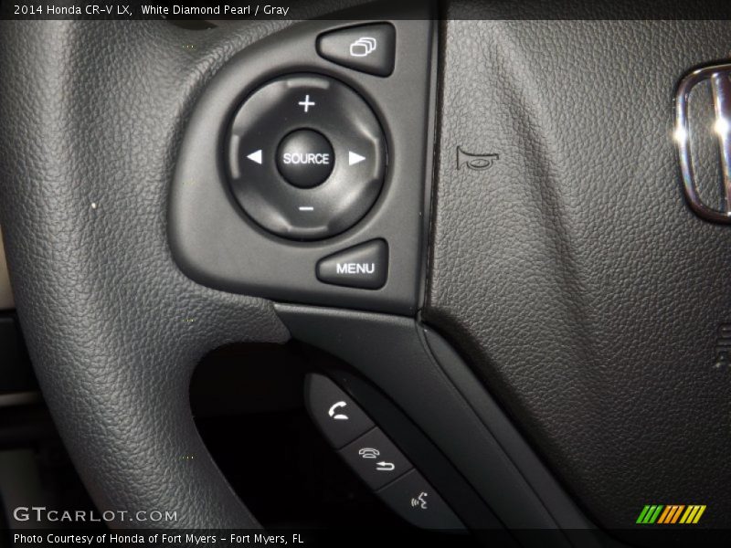 White Diamond Pearl / Gray 2014 Honda CR-V LX