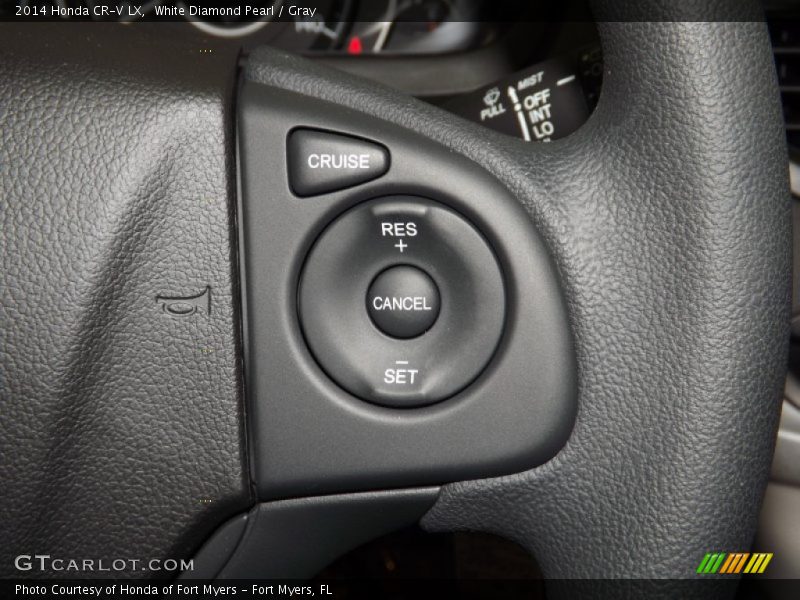 White Diamond Pearl / Gray 2014 Honda CR-V LX