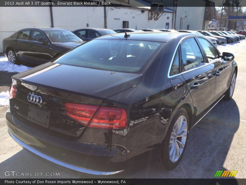 Emerald Black Metallic / Black 2013 Audi A8 3.0T quattro