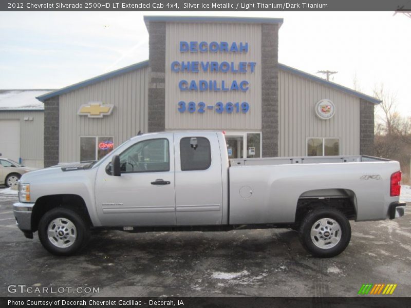 Silver Ice Metallic / Light Titanium/Dark Titanium 2012 Chevrolet Silverado 2500HD LT Extended Cab 4x4