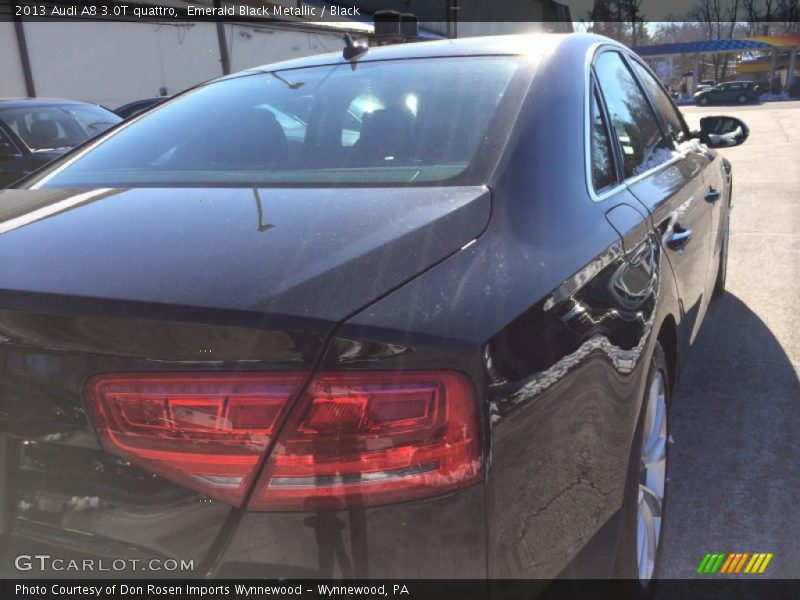 Emerald Black Metallic / Black 2013 Audi A8 3.0T quattro