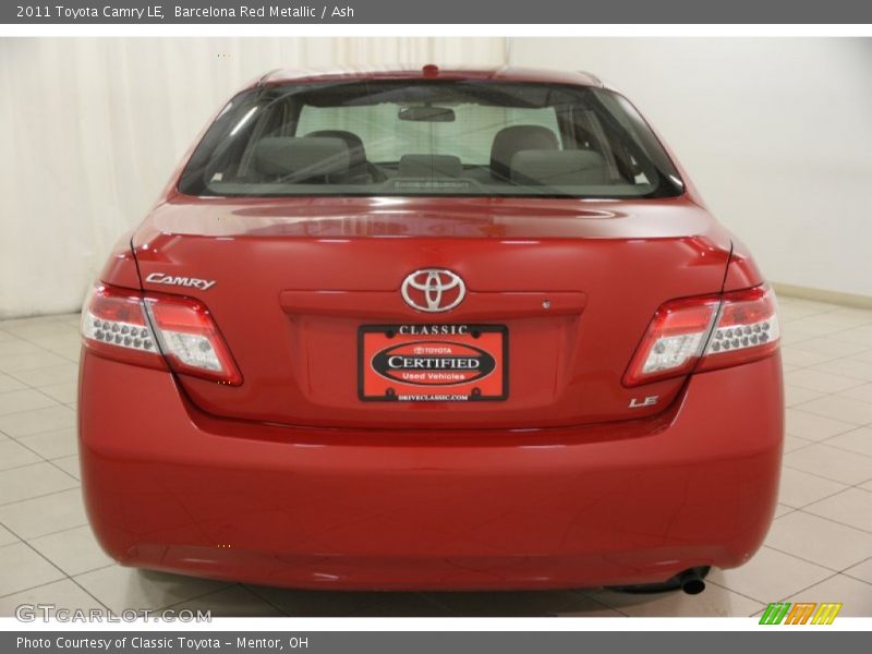 Barcelona Red Metallic / Ash 2011 Toyota Camry LE