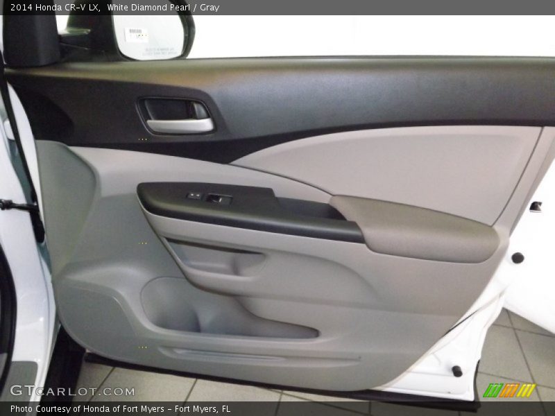 White Diamond Pearl / Gray 2014 Honda CR-V LX