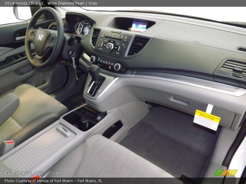 White Diamond Pearl / Gray 2014 Honda CR-V LX