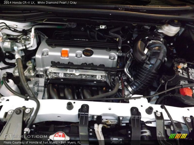 White Diamond Pearl / Gray 2014 Honda CR-V LX