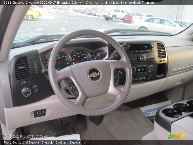 Silver Ice Metallic / Light Titanium/Dark Titanium 2012 Chevrolet Silverado 2500HD LT Extended Cab 4x4