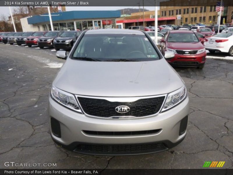 Titanium Silver / Black 2014 Kia Sorento LX AWD