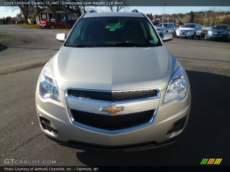 Champagne Silver Metallic / Jet Black 2014 Chevrolet Equinox LT AWD