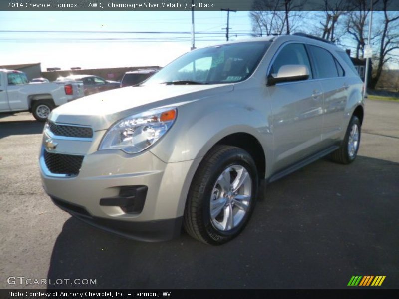 Champagne Silver Metallic / Jet Black 2014 Chevrolet Equinox LT AWD