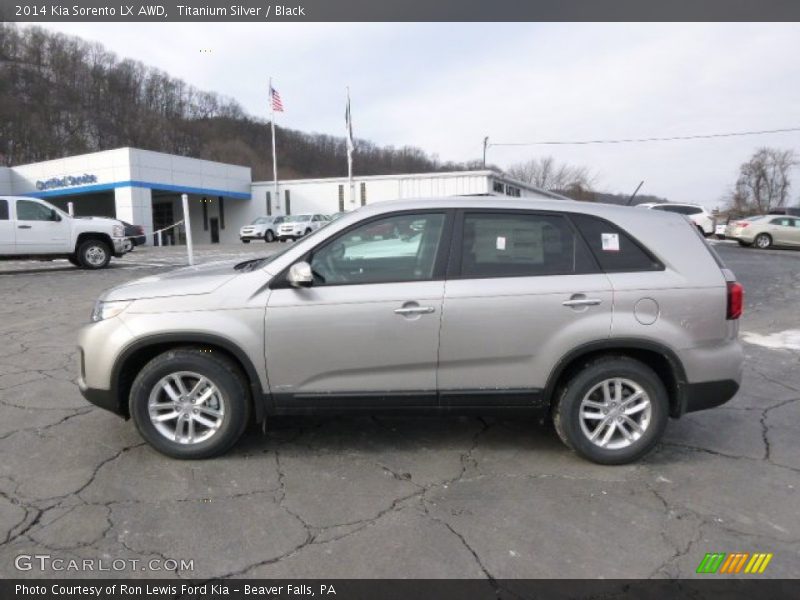 Titanium Silver / Black 2014 Kia Sorento LX AWD