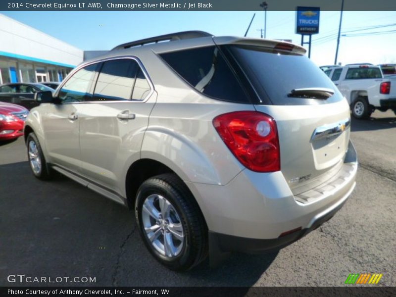 Champagne Silver Metallic / Jet Black 2014 Chevrolet Equinox LT AWD