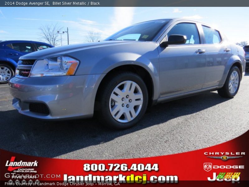 Billet Silver Metallic / Black 2014 Dodge Avenger SE