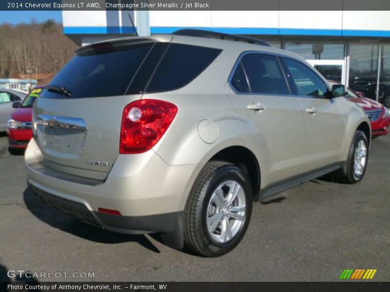 Champagne Silver Metallic / Jet Black 2014 Chevrolet Equinox LT AWD