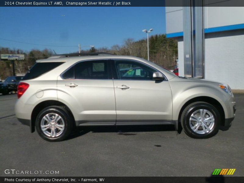 Champagne Silver Metallic / Jet Black 2014 Chevrolet Equinox LT AWD
