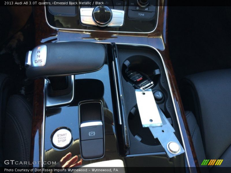Emerald Black Metallic / Black 2013 Audi A8 3.0T quattro