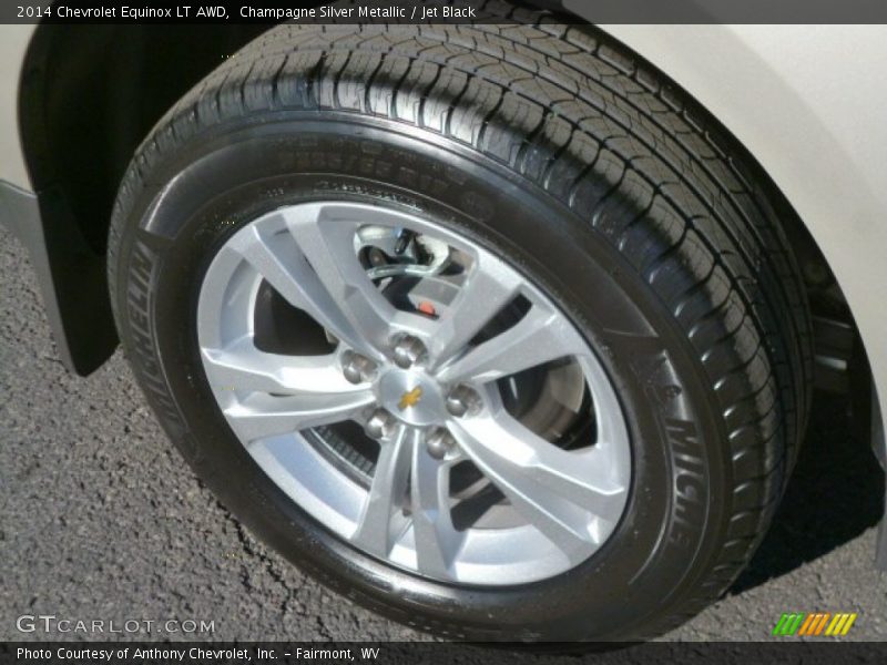 Champagne Silver Metallic / Jet Black 2014 Chevrolet Equinox LT AWD