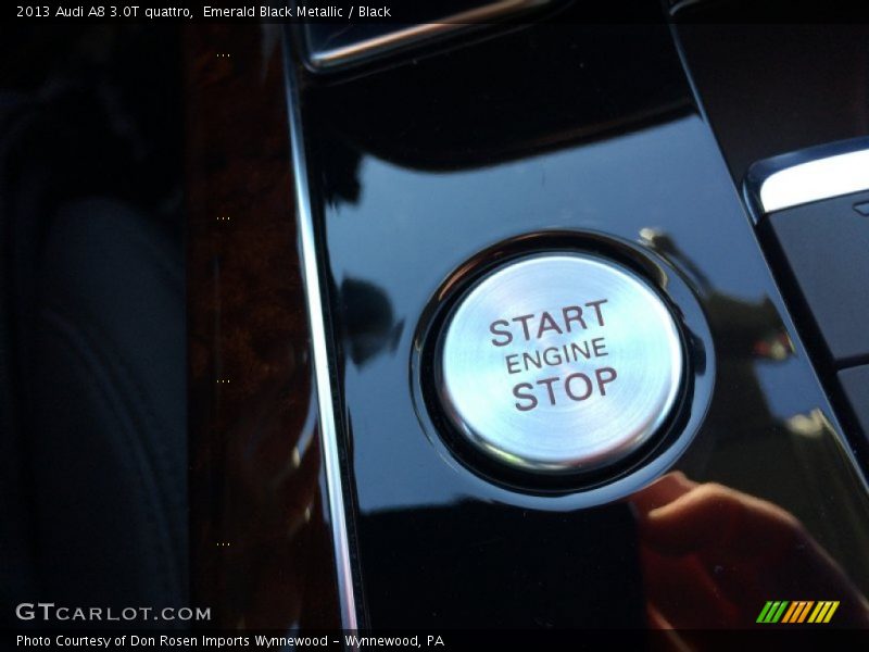 Emerald Black Metallic / Black 2013 Audi A8 3.0T quattro