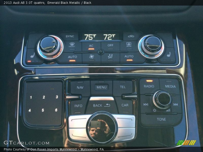 Emerald Black Metallic / Black 2013 Audi A8 3.0T quattro