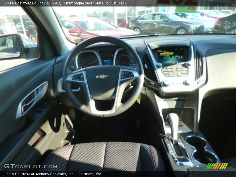 Champagne Silver Metallic / Jet Black 2014 Chevrolet Equinox LT AWD