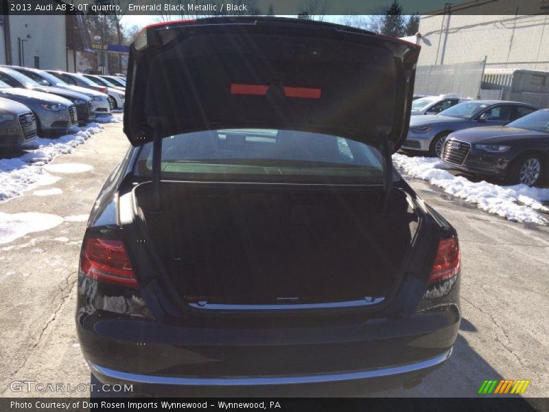 Emerald Black Metallic / Black 2013 Audi A8 3.0T quattro