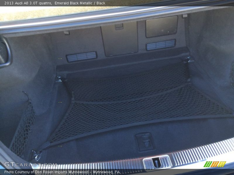 Emerald Black Metallic / Black 2013 Audi A8 3.0T quattro