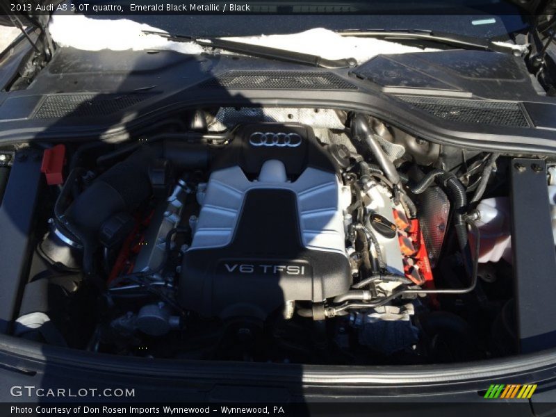 Emerald Black Metallic / Black 2013 Audi A8 3.0T quattro