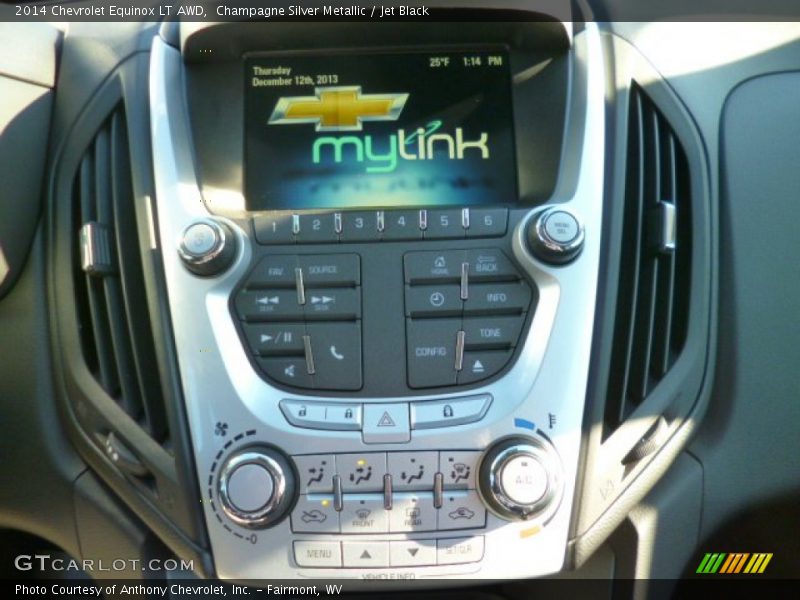Champagne Silver Metallic / Jet Black 2014 Chevrolet Equinox LT AWD