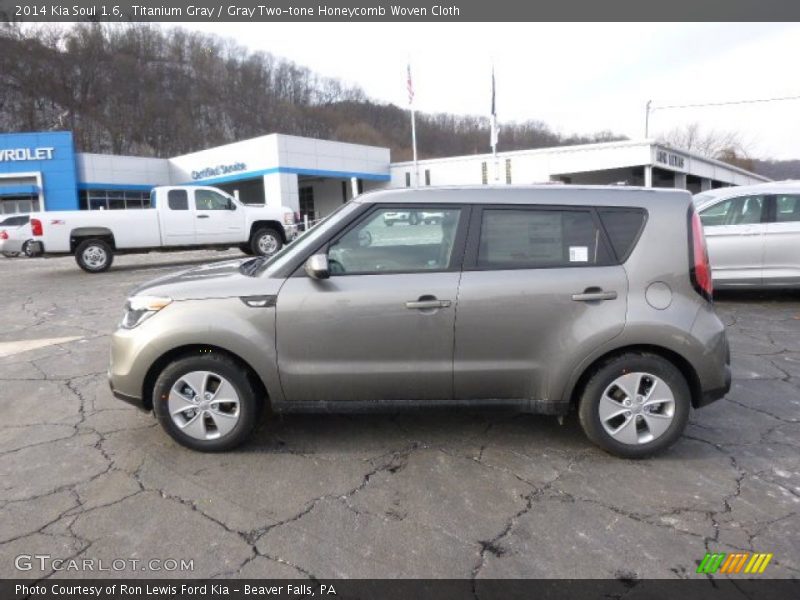 Titanium Gray / Gray Two-tone Honeycomb Woven Cloth 2014 Kia Soul 1.6