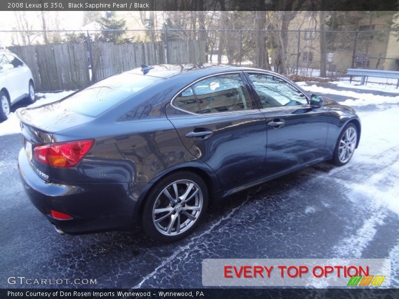 Black Sapphire Pearl / Black 2008 Lexus IS 350