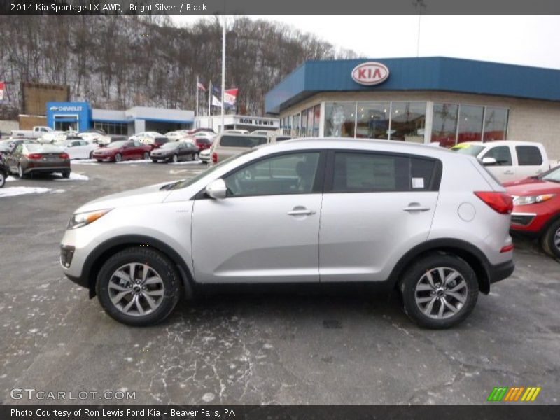 Bright Silver / Black 2014 Kia Sportage LX AWD