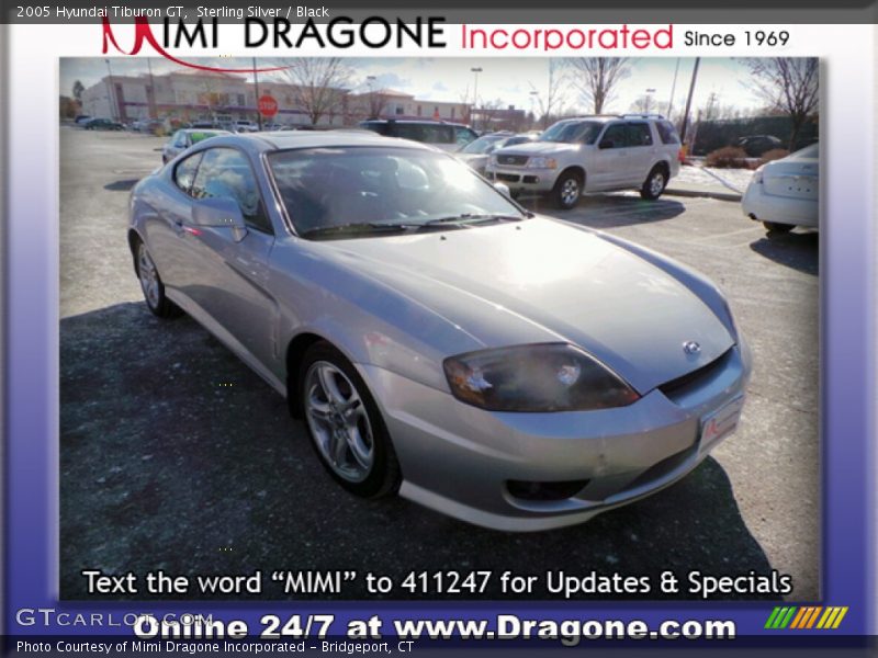 Sterling Silver / Black 2005 Hyundai Tiburon GT