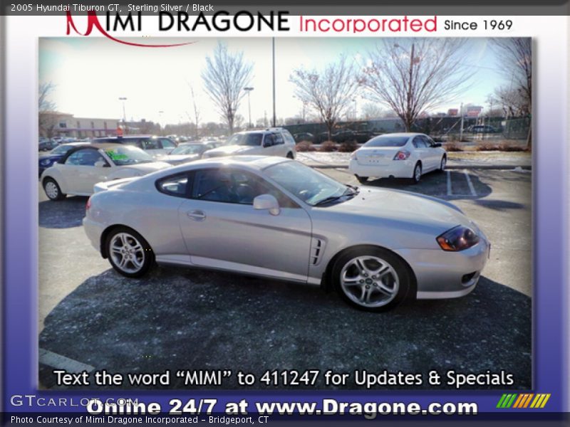 Sterling Silver / Black 2005 Hyundai Tiburon GT