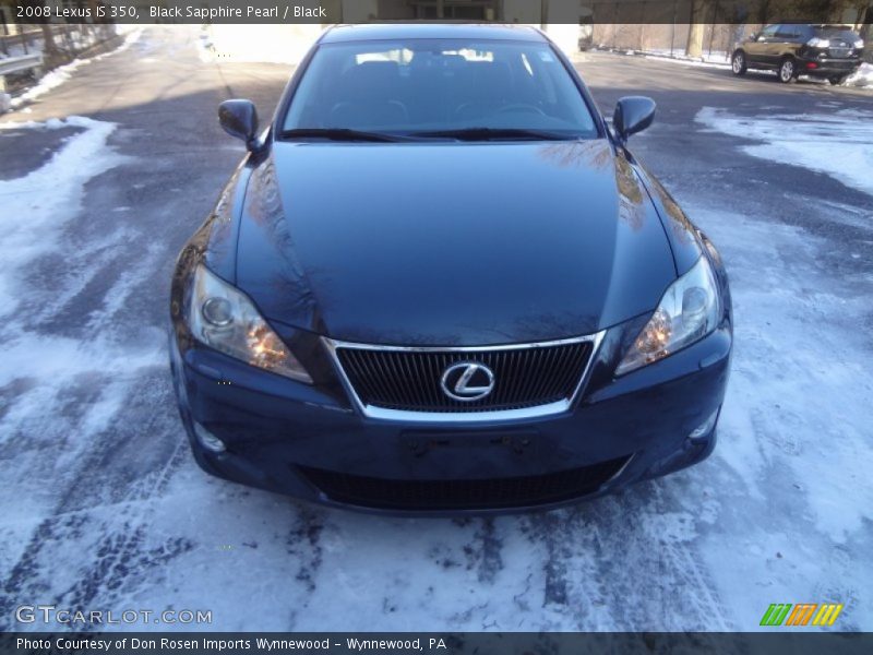 Black Sapphire Pearl / Black 2008 Lexus IS 350