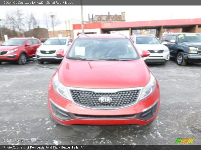 Signal Red / Black 2014 Kia Sportage LX AWD