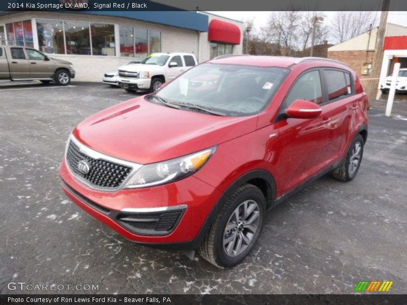 Signal Red / Black 2014 Kia Sportage LX AWD
