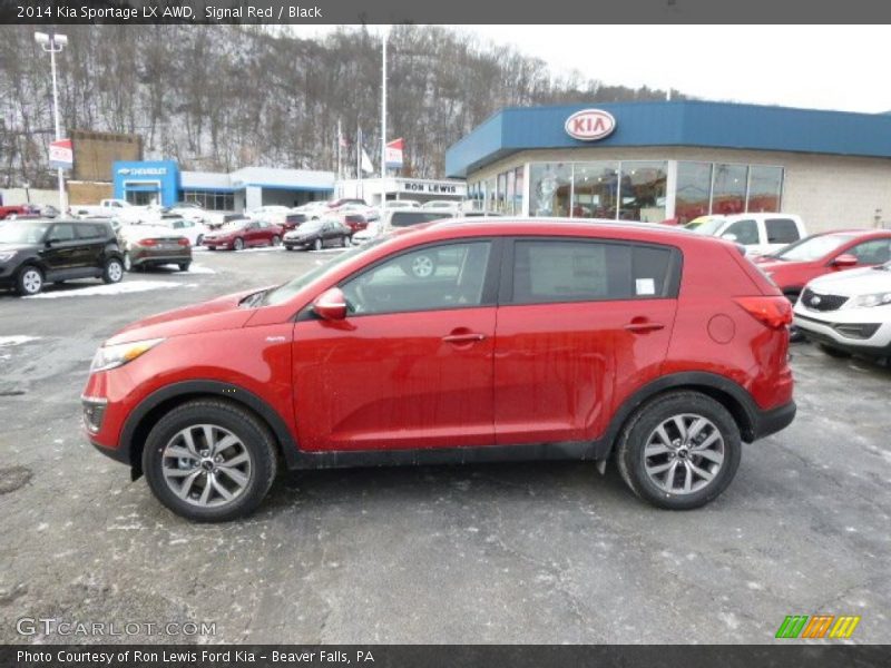 Signal Red / Black 2014 Kia Sportage LX AWD