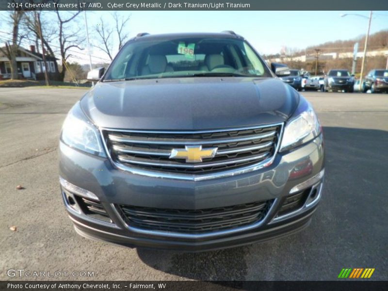 Cyber Grey Metallic / Dark Titanium/Light Titanium 2014 Chevrolet Traverse LT AWD