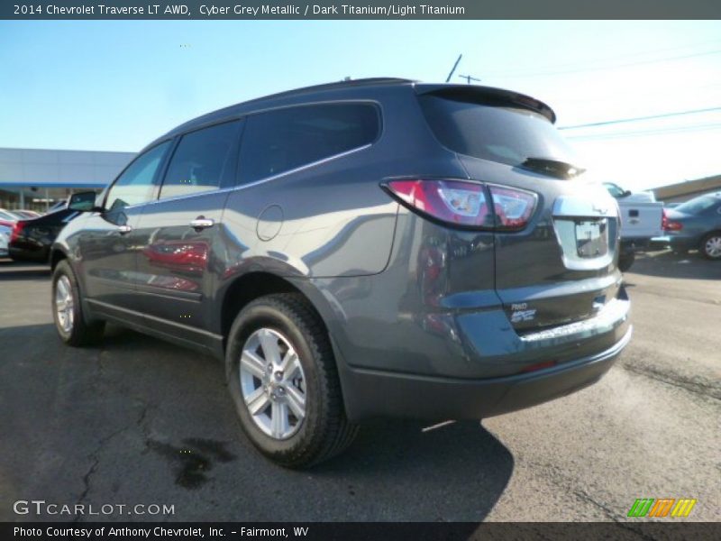 Cyber Grey Metallic / Dark Titanium/Light Titanium 2014 Chevrolet Traverse LT AWD